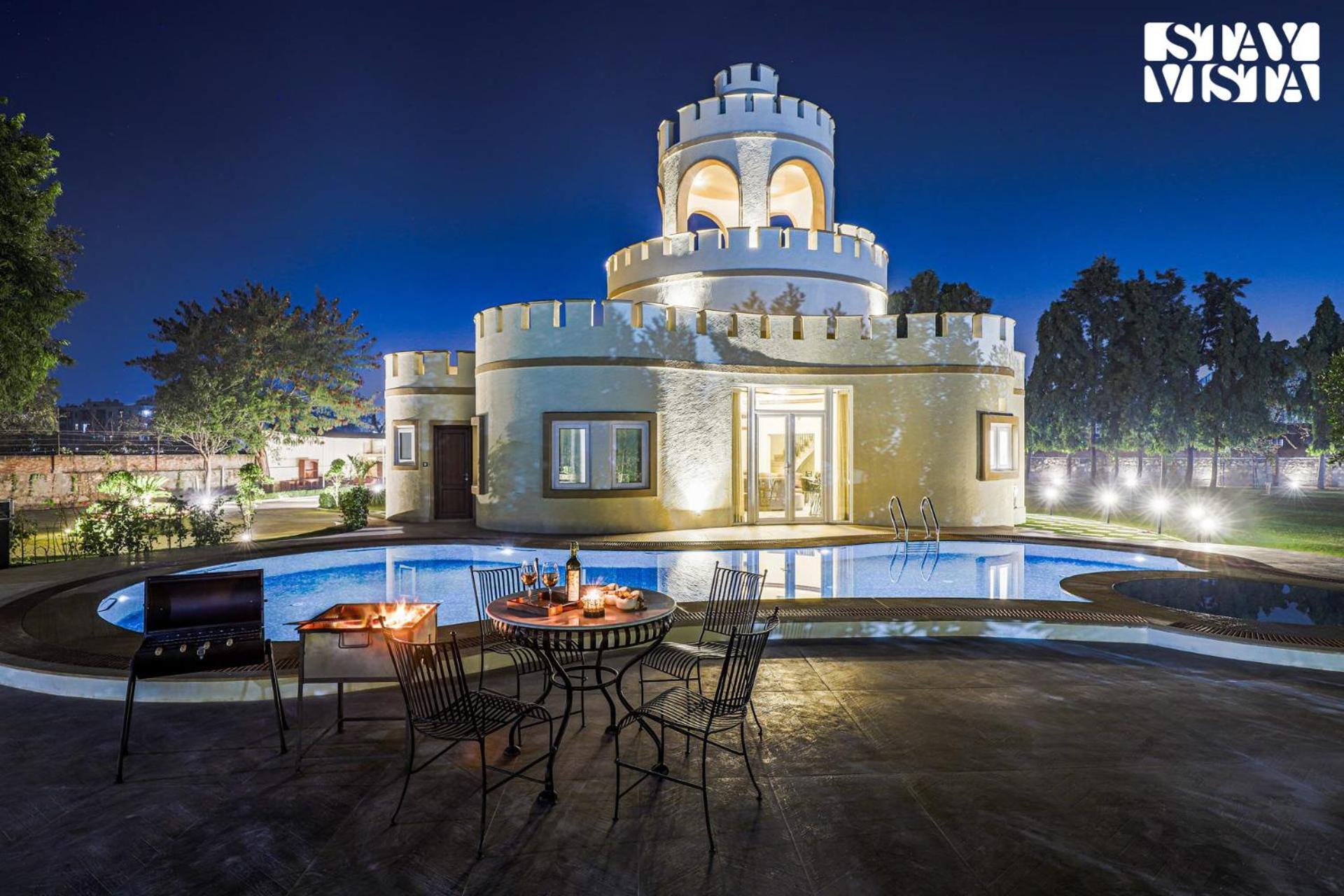 Stayvista'S Mystic Castle With Terrace, Swimming Pool, Lawn With Gazebo Jaipur Buitenkant foto