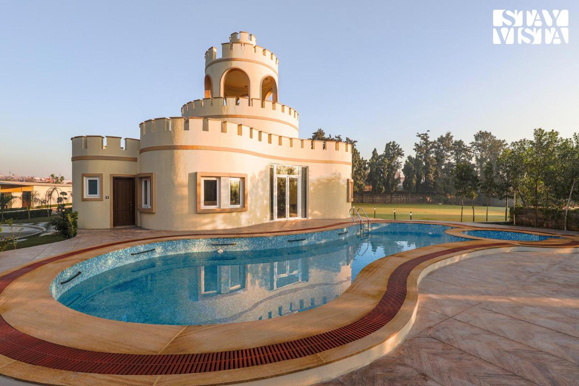 Stayvista'S Mystic Castle With Terrace, Swimming Pool, Lawn With Gazebo Jaipur Buitenkant foto